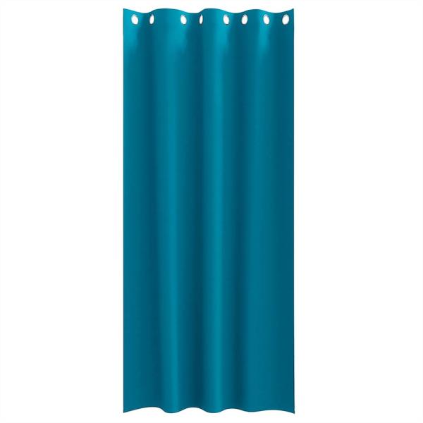 Vorhänge mit Vorhängen 2 pcs Türkis 225 x 140 cm Polyester