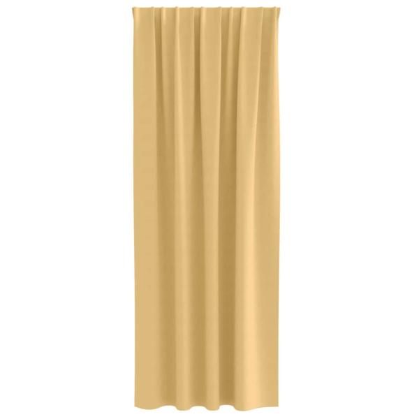 Vorhänge mit Vorhängen 2 pcs Beige 225 x 140 cm Polyester