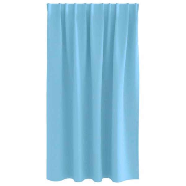 Vorhänge mit Vorhängen 2 pcs Hellblau 140 x 140 cm Polyester