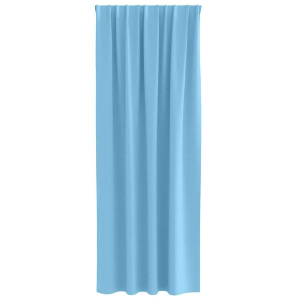 Vorhänge mit Vorhängen 2 pcs Hellblau 225 x 140 cm Polyester
