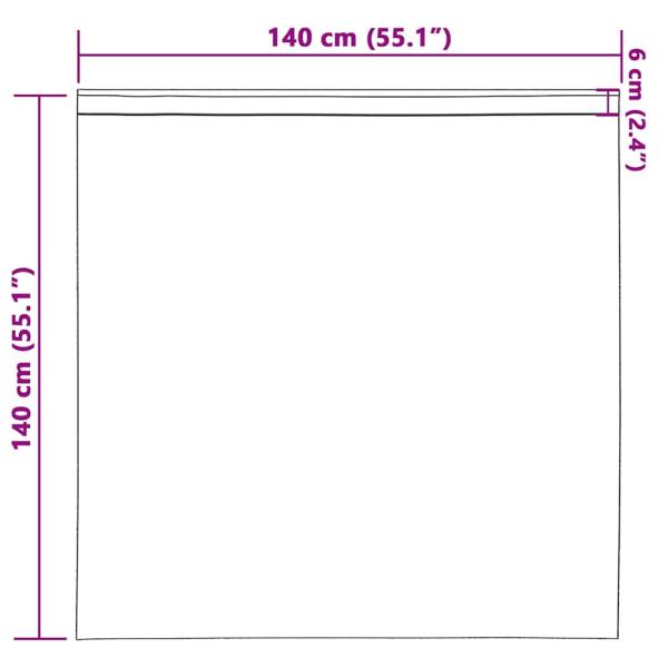 Vorhänge mit Vorhängen 2 pcs Taupe 140 x 140 cm Polyester