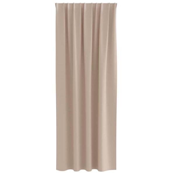 Vorhänge mit Vorhängen 2 pcs Taupe 225 x 140 cm Polyester