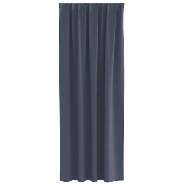 Vorhänge mit Vorhängen 2 pcs Anthrazit 260 x 140 cm Polyester