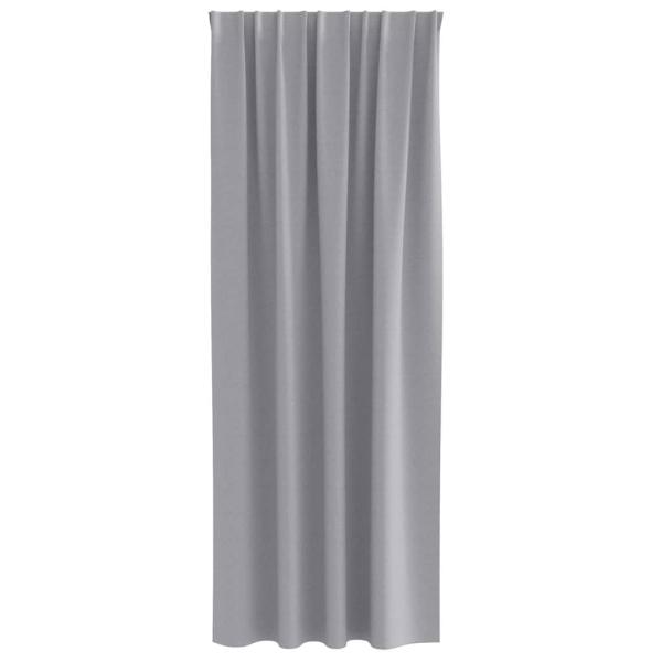 Vorhänge mit Vorhängen 2 pcs Hellgrau 260 x 140 cm Polyester