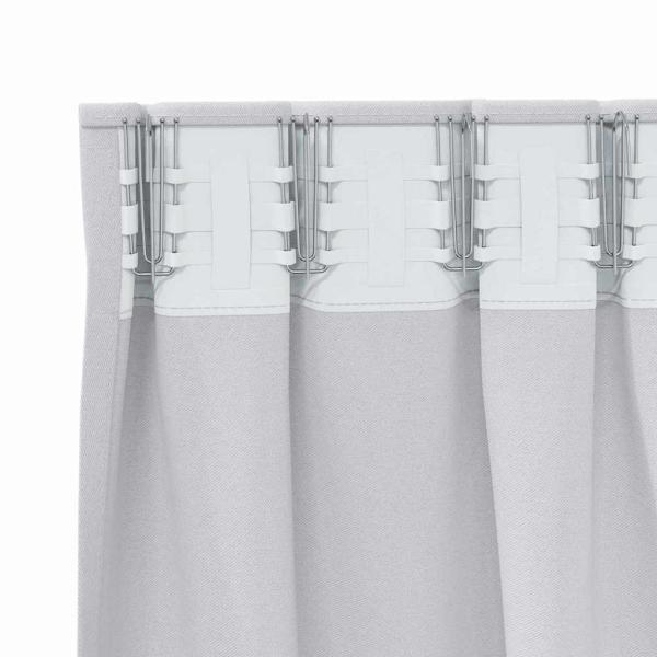 Vorhänge mit Vorhängen 2 pcs Hellgrau 245 x 140 cm Polyester
