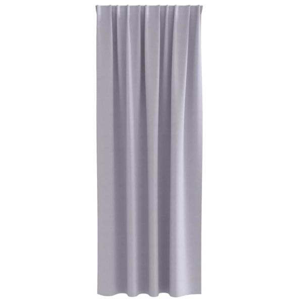 Vorhänge mit Vorhängen 2 pcs Metallgrau 245 x 140 cm Polyester