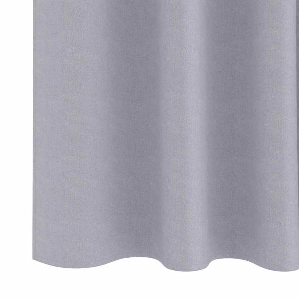 Vorhänge mit Vorhängen 2 pcs Metallgrau 245 x 140 cm Polyester