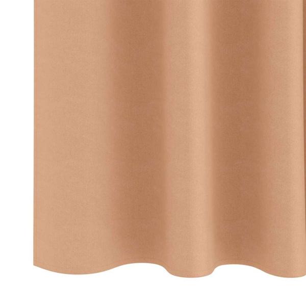 Vorhänge mit Vorhängen 2 pcs Hellbraun 260 x 140 cm Polyester