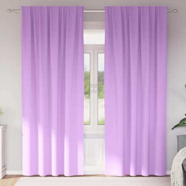 ARDEBO.de - Vorhänge mit Vorhängen 2 pcs Lila 245 x 140 cm Polyester