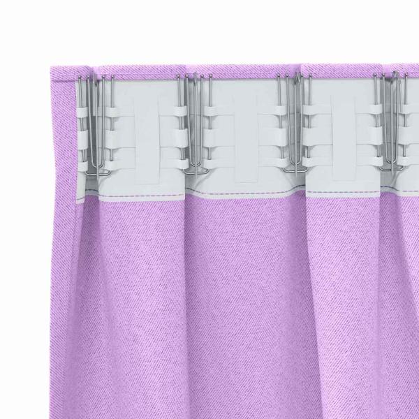Vorhänge mit Vorhängen 2 pcs Lila 245 x 140 cm Polyester