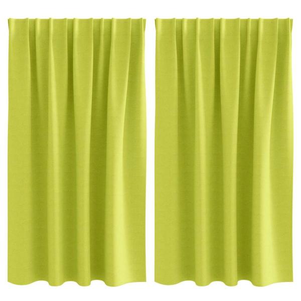 Vorhänge mit Vorhängen 2 pcs Apfelgrün 140 x 140 cm Polyester