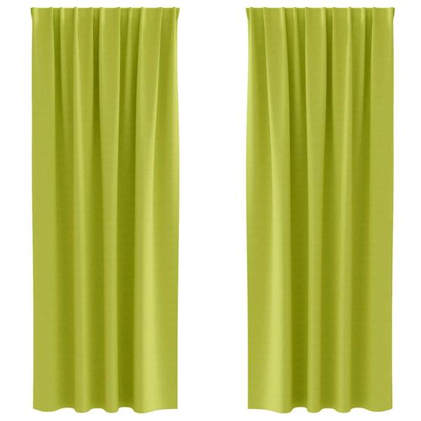 Vorhänge mit Vorhängen 2 pcs Apfelgrün 245 x 140 cm Polyester