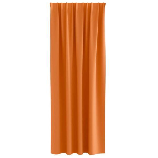 Vorhänge 2 pcs Leuchtendes Orange 225 x 140 cm Polyester