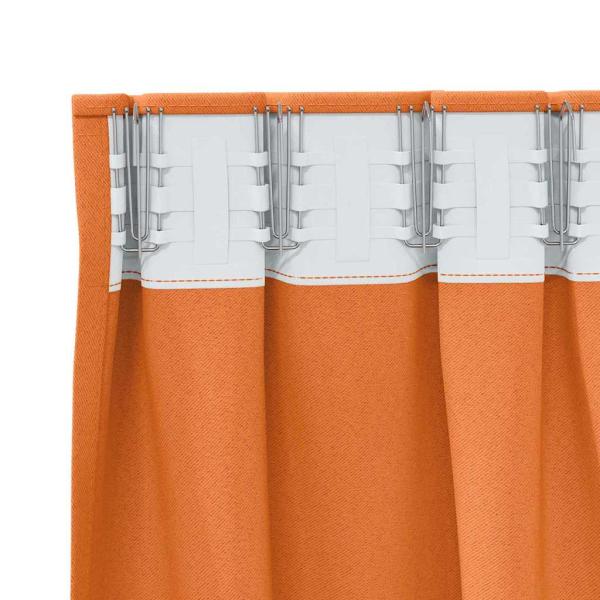 Vorhänge 2 pcs Leuchtendes Orange 245 x 140 cm Polyester