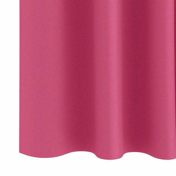 Verdunkelungs-Vorhänge mit Ringen 2 pcs Helles Pink