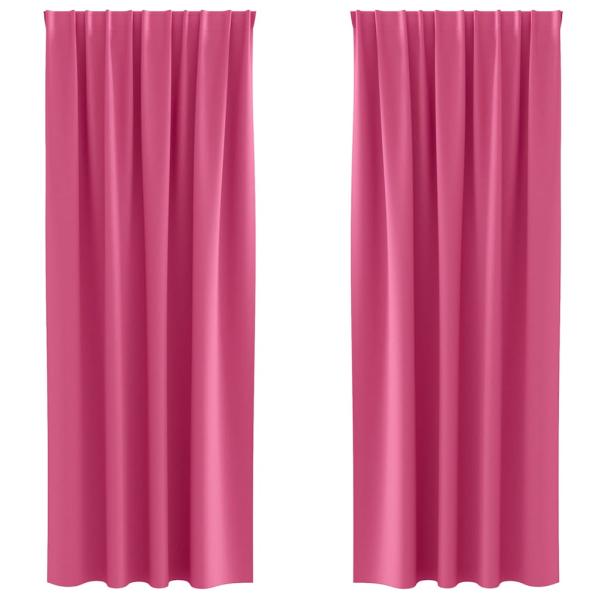 Vorhänge 2 pcs Leuchtendes Pink 260 x 140 cm Polyester