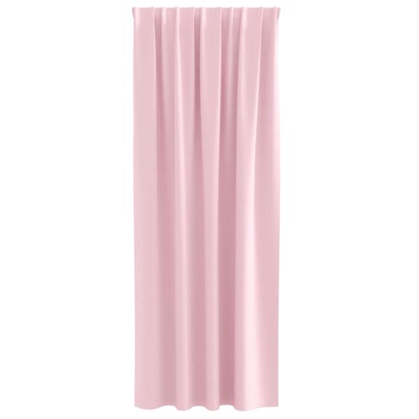 Vorhänge mit Vorhängen 2 pcs Baby Pink 245 x 140 cm Polyester