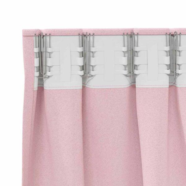Vorhänge mit Vorhängen 2 pcs Baby Pink 245 x 140 cm Polyester