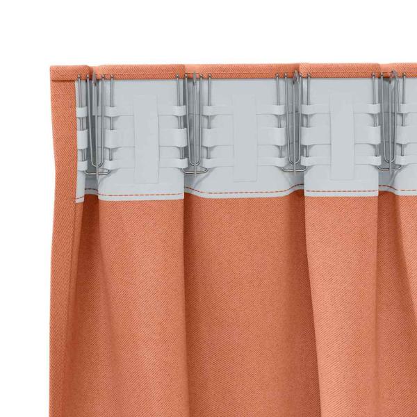 Vorhänge mit Vorhängen 2 pcs Terrakotta 140 x 140 cm Polyester