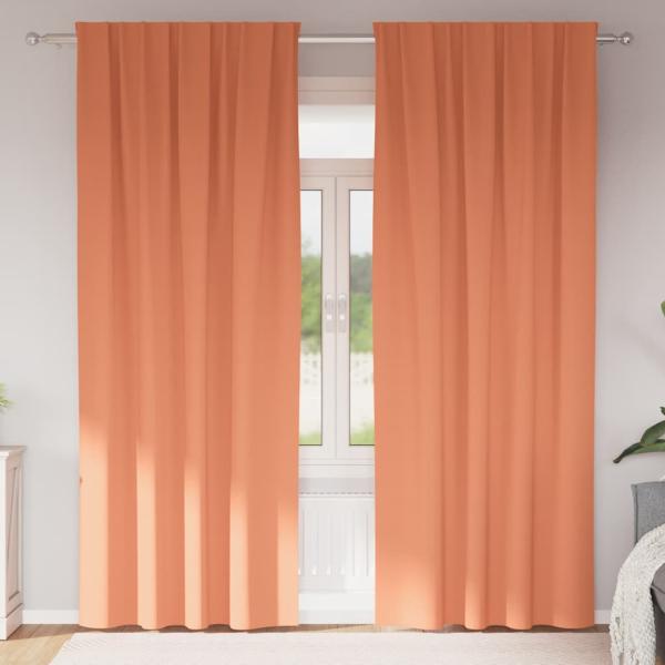 ARDEBO.de - Vorhänge mit Vorhängen 2 pcs Terrakotta 260 x 140 cm Polyester