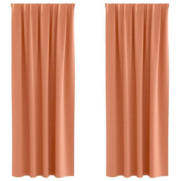 Vorhänge mit Vorhängen 2 pcs Terrakotta 260 x 140 cm Polyester