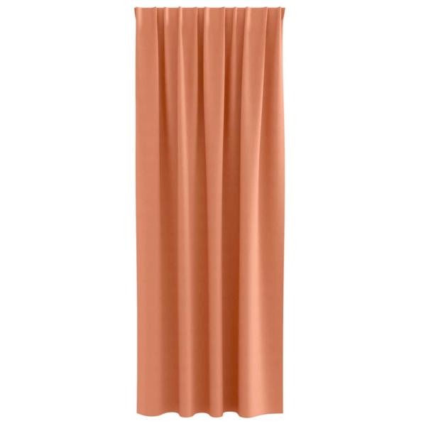 Vorhänge mit Vorhängen 2 pcs Terrakotta 260 x 140 cm Polyester
