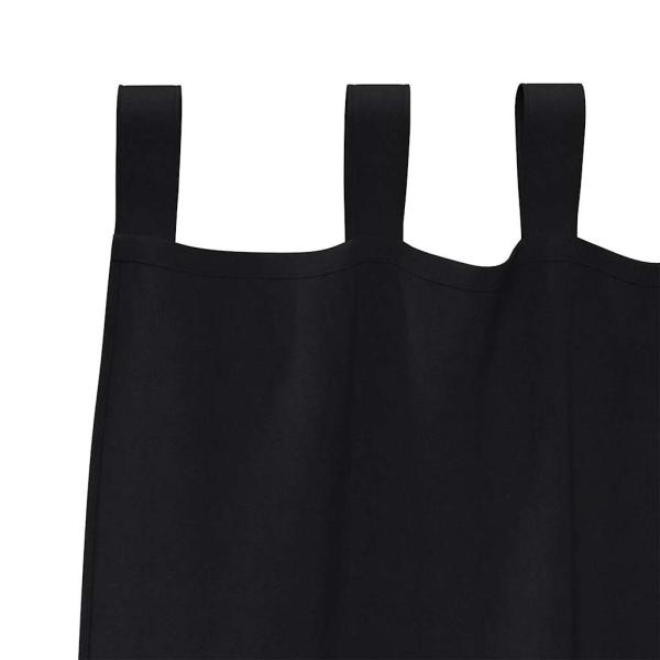 Vorhänge mit Vorhängen 2 pcs Schwarz 245 x 140 cm Polyester