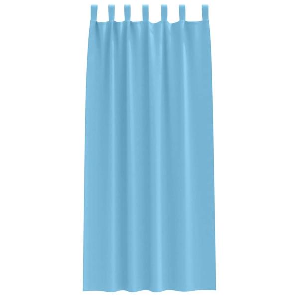 Vorhänge mit Vorhängen 2 pcs Hellblau 260 x 140 cm Polyester