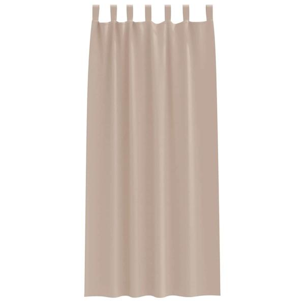 Vorhänge mit Vorhängen 2 pcs Taupe 245 x 140 cm Polyester