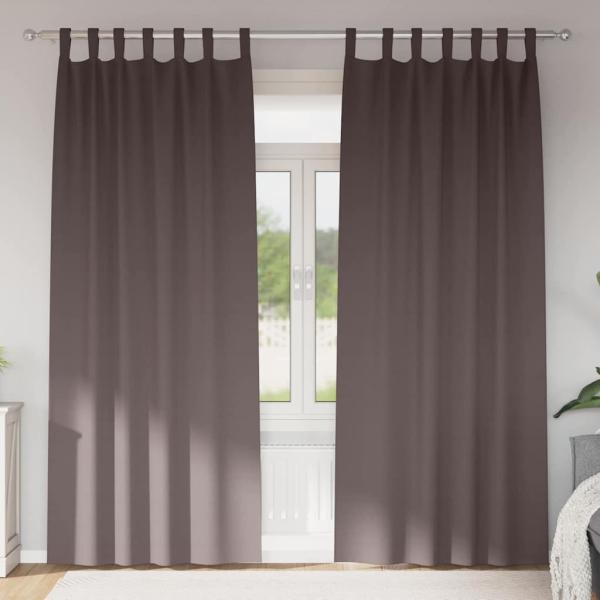ARDEBO.de - Vorhänge mit Vorhängen 2 pcs Dunkelbraun 260 x 140 cm Polyester