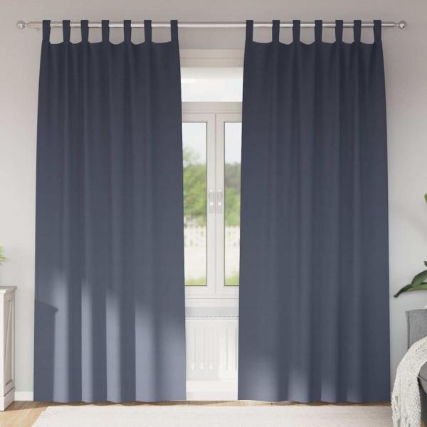 ARDEBO.de - Vorhänge mit Vorhängen 2 pcs Anthrazit 260 x 140 cm Polyester