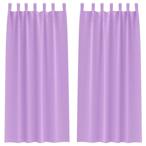 Vorhänge mit Vorhängen 2 pcs Lila 260 x 140 cm Polyester