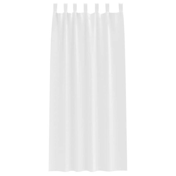 Vorhänge mit Vorhängen 2 pcs Reinweiß 260 x 140 cm Polyester