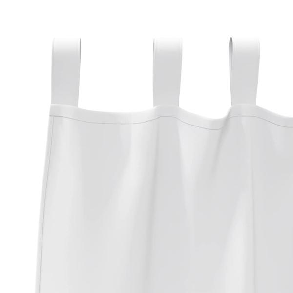 Vorhänge mit Vorhängen 2 pcs Reinweiß 260 x 140 cm Polyester