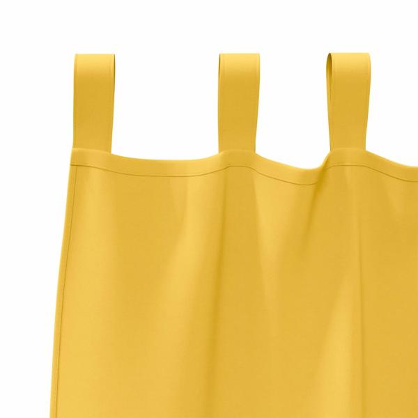 Vorhänge mit Vorhängen 2 pcs Senfgelb 245 x 140 cm Polyester