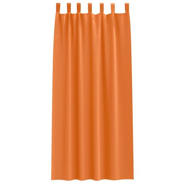 Vorhänge 2 pcs Leuchtendes Orange 260 x 140 cm Polyester