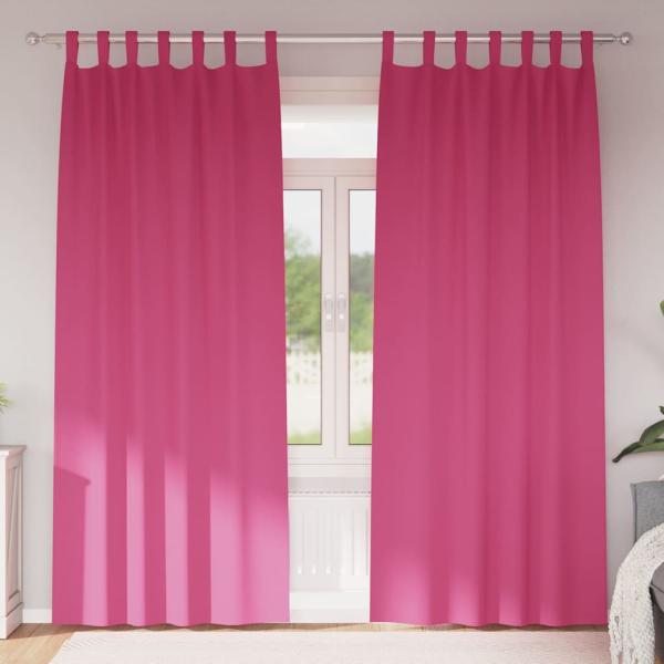 ARDEBO.de - Vorhänge 2 pcs Leuchtendes Pink 245 x 140 cm Polyester