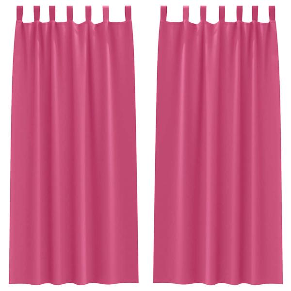 Vorhänge 2 pcs Leuchtendes Pink 260 x 140 cm Polyester