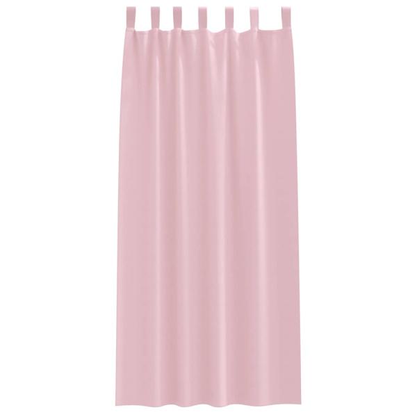 Vorhänge mit Vorhängen 2 pcs Baby Pink 245 x 140 cm Polyester