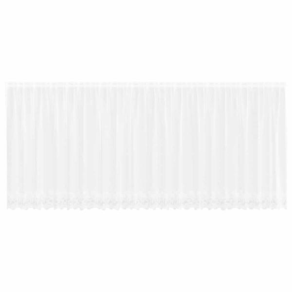 Vorhänge mit Vorhängen Floral Weiß 600 x 140 cm Polyester