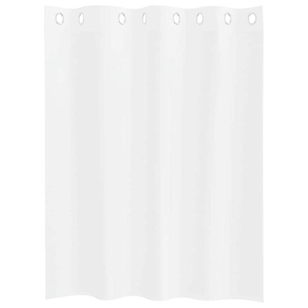 Vorhänge mit Vorhängen 2 pcs Weiß 140 x 140 cm Polyester