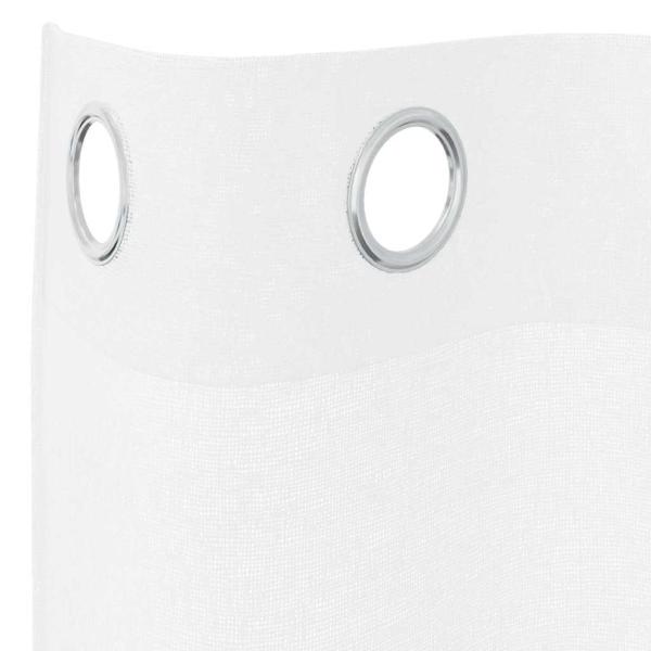Vorhänge mit Vorhängen 2 pcs Weiß 140 x 140 cm Polyester