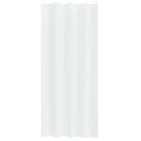 Vorhänge mit Vorhängen 2 pcs Weiß 140 x 245 cm Polyester