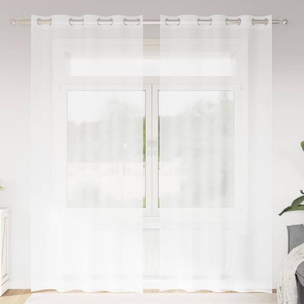 ARDEBO.de - Vorhänge mit Vorhängen 2 pcs Weiß 140 x 260 cm Polyester