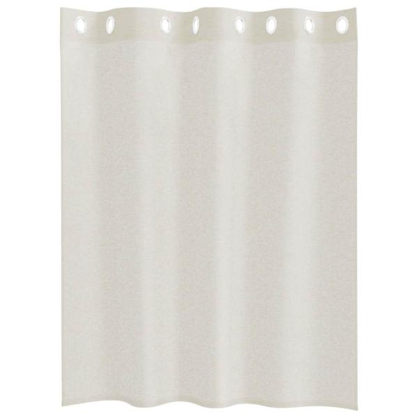 Vorhänge mit Vorhängen 2 pcs Cremefarben 140 x 140 cm Polyester
