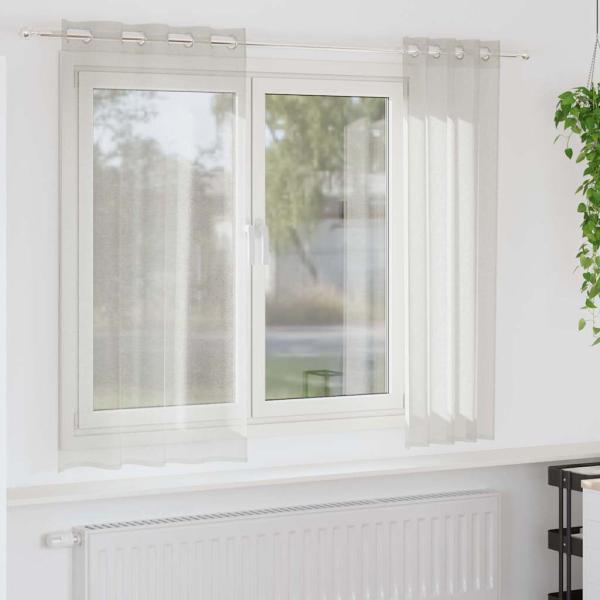 ARDEBO.de - Vorhänge mit Vorhängen 2 pcs Cremefarben 140 x 175 cm Polyester