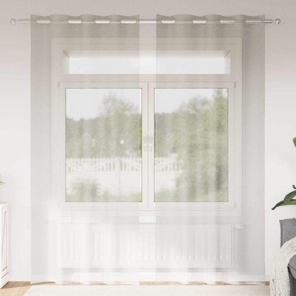 ARDEBO.de - Vorhänge mit Vorhängen 2 pcs Cremefarben 140 x 260 cm Polyester