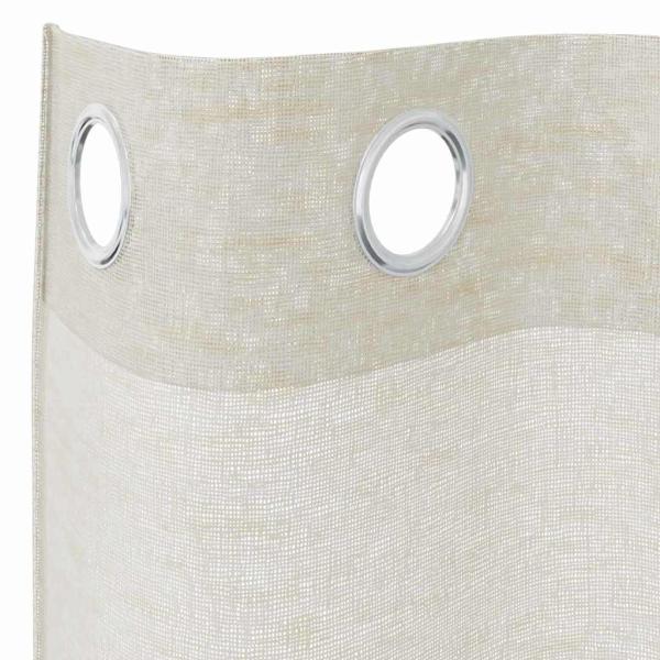 Vorhänge mit Vorhängen 2 pcs Cremefarben 140 x 260 cm Polyester