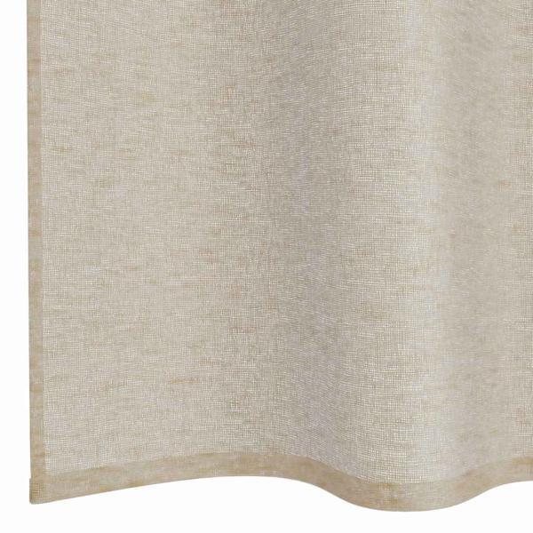 Voile-Vorhang 2 Stk. Sand 260 x 140 cm Polyester