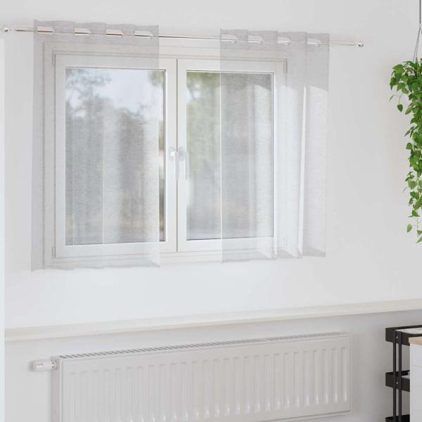 ARDEBO.de - Vorhänge mit Vorhängen 2 pcs Hellgrau 140 x 140 cm Polyester